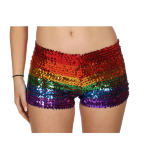 Sateenkaari Paljetti Hotpants