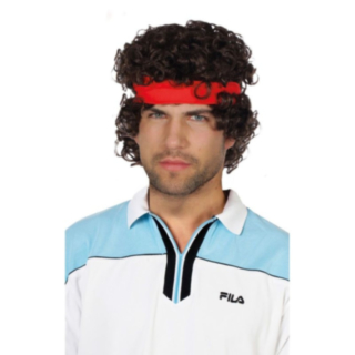 80-luvun Tennisperuukki Otsanauhalla