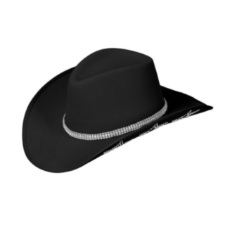 Kimaltava Cowboyhattu Musta