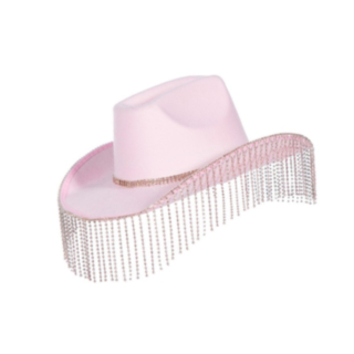Kimaltava Cowboyhattu Vaaleanpunainen