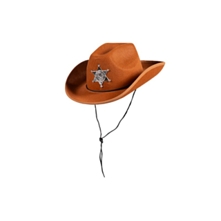 Ruskea cowboy-hattu