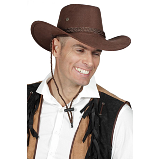 Ruskea cowboy-hattu