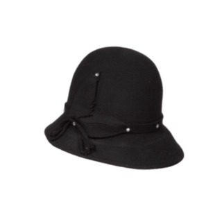 1920-luvun Cloche Hattu Musta