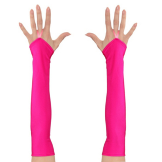 Neon Satiini Käsineet Pinkki