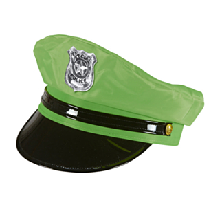 Neonvihreä poliisihattu