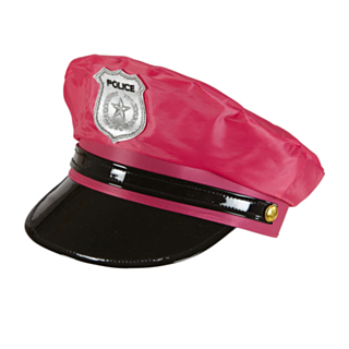 Neonpinkki poliisihattu