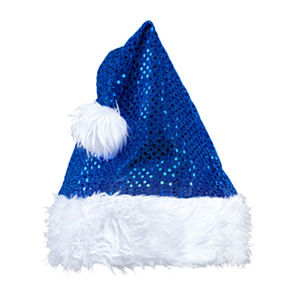 Sininen glitteritonttulakki