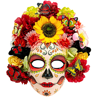 Auringonkukka Sugar Skull Naamio