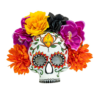 Kukkainen Sugar Skull Naamio