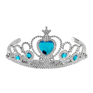 Hopeanvärinen Tiara Turkooseilla Koristekivillä