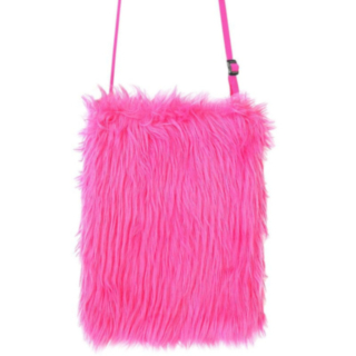 Pörröinen Laukku Neonpinkki