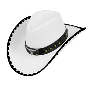 Texas Cowboyhattu Valkoinen