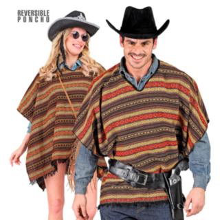 Käännettävä Raidallinen Poncho