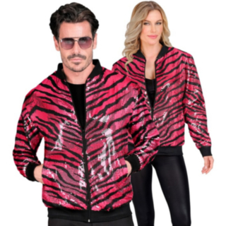 Zebra Paljetti Pilottitakki Pinkki