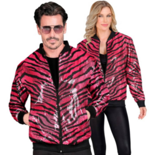 Zebra Paljetti Pilottitakki Pinkki