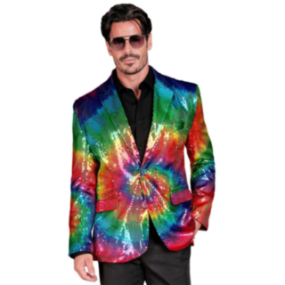 Tie Dye Paljettitakki Sateenkaari