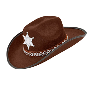 Sheriffi Cowboy Lastenhattu Ruskea