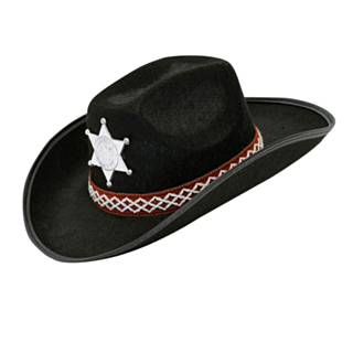 Sheriffi Cowboy Lastenhattu Musta