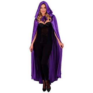 Samettinen Hupullinen Viitta Violetti