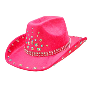 Timantti Cowboyhattu Vaaleanpunainen