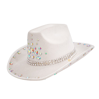 Timantti Cowboyhattu Valkoinen