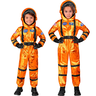 Astronautti Lasten Naamiaisasu Oranssi