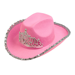 Tiara Cowboyhattu Vaaleanpunainen