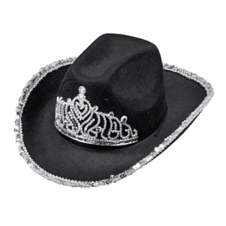 Tiara Cowboyhattu Musta