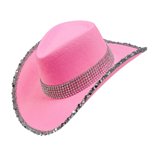 Kimalle Cowboyhattu Vaaleanpunainen