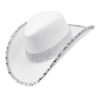 Kimalle Cowboyhattu Valkoinen
