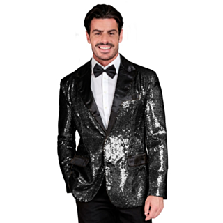 Disco Miesten Paljettitakki Musta