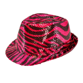 Seeprakuvioinen Fedora Pinkki