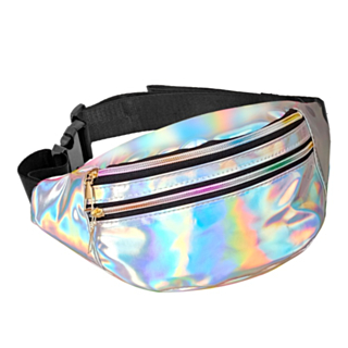 Holografinen Vyölaukku Hopea