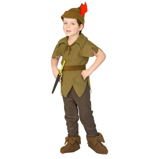 Klassinen Peter Pan Lasten Naamiaisasu