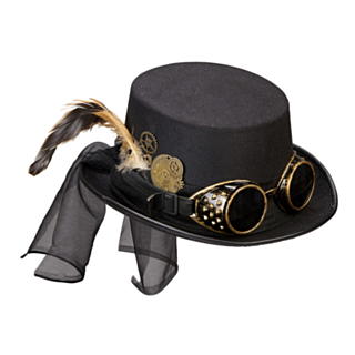Steampunk-Hattu Laseilla