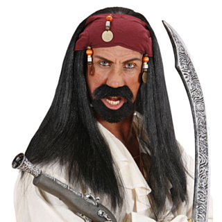 Pirates Of The Caribbean Peruukki Helmillä