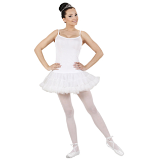 Kaunis valkoinen ballerinan asu