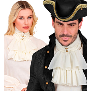 Steampunk Jabot Valkoinen