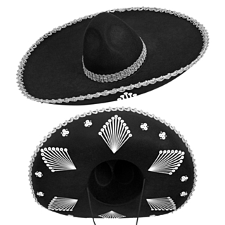 Mariachi Sombrero Musta