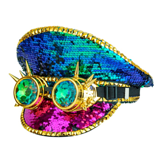 Kimalle Steampunk Kapteeninhattu Pinkki/Sininen