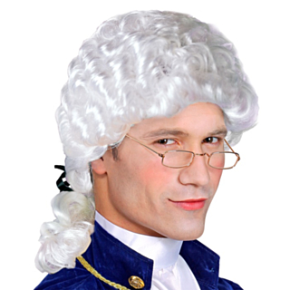 Barokki Markiisiperuukki Valkoinen