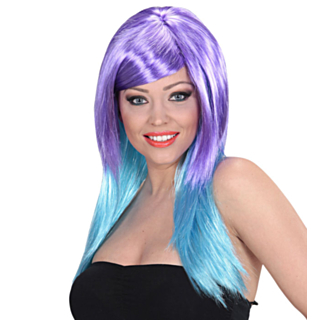 Merenneito Peruukki Violetti/Turkoosi