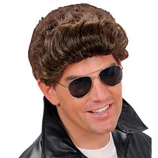 Ruskea sliipattu Grease-peruukki