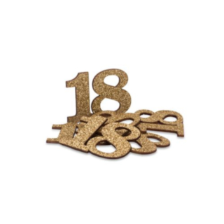 18-vuotis Pöytäkonfetti Kulta