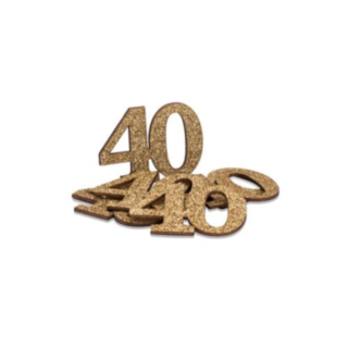 40-vuotis Pöytäkonfetti Kulta