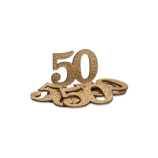 50-vuotis Pöytäkonfetti Kulta