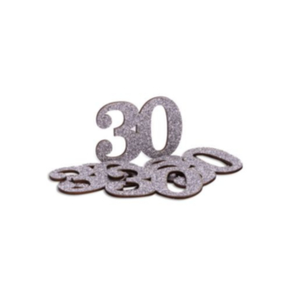 30-vuotis Pöytäkonfetti Hopea