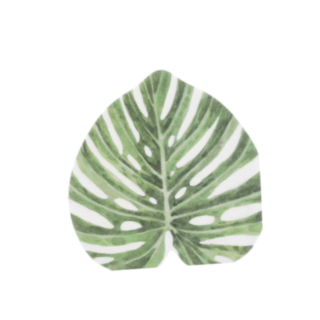 Monstera Servietit Vihreä/Valkoinen