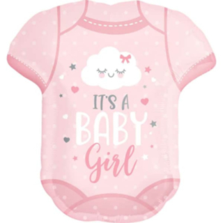 It’s a Baby Girl Foliopallo Vauvan Body Vaaleanpunain