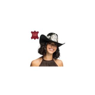 Cowboy-hattu Krystal musta